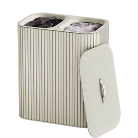 Tota Twin Luxe Easy-Empty Bamboo Laundry Basket 90L