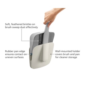 CleanTech Wall-Mounted Dustpan & Brush