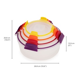 Nest&trade; Lock Round Multi-Size Four-Piece Storage Set