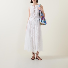 Broderie Tie Blouse