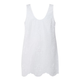 Broderie Anglaise Mini Shift Dress
