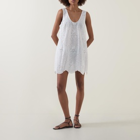 Broderie Anglaise Mini Shift Dress