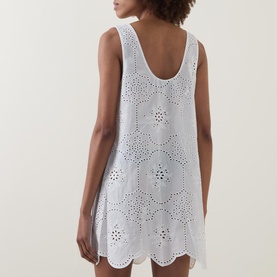Broderie Anglaise Mini Shift Dress