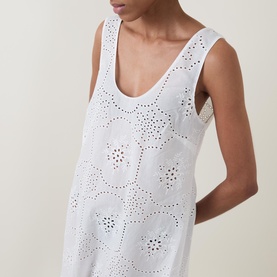 Broderie Anglaise Mini Shift Dress