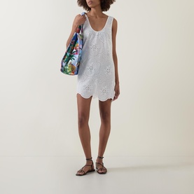 Broderie Anglaise Mini Shift Dress