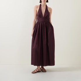 Plunge Halter Dress