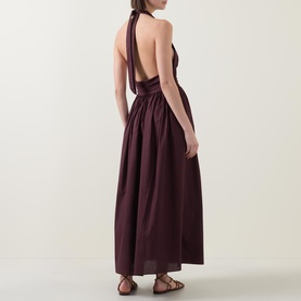 Plunge Halter Dress