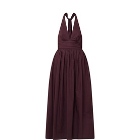 Plunge Halter Dress
