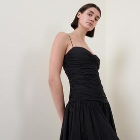 Gathered Drop Waist Dress