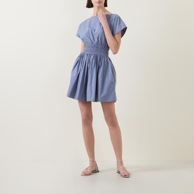 Shirred Waist Mini Dress