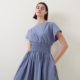 Shirred Waist Mini Dress