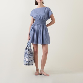 Shirred Waist Mini Dress