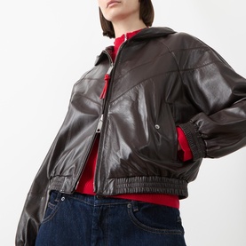 Ricetta Leather Bomber Jacket