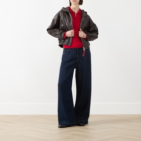 Ricetta Leather Bomber Jacket