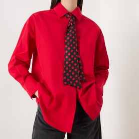 Zebu Shirt & Silk Polka Dot Tie