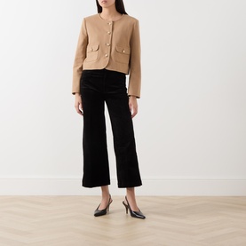Anessa High-Rise Cropped Wide Leg Trousers