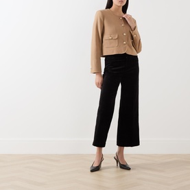 Anessa High-Rise Cropped Wide Leg Trousers