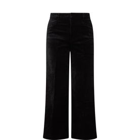 Anessa High-Rise Cropped Wide Leg Trousers