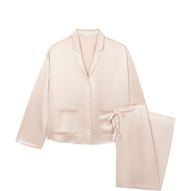 Silk Pocket Drop Shoulder Pyjama Set