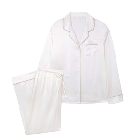 Silk Classic Piped Pyjama Set