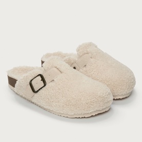 Borg Corkbed Mule Slippers