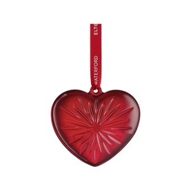 Elton John Aids Foundation Red Heart Tree Ornament