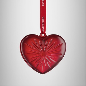 Elton John Aids Foundation Red Heart Tree Ornament