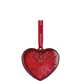 Elton John Aids Foundation Red Heart Tree Ornament