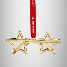 Elton John Golden Star Glasses Tree Ornament