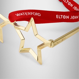 Elton John Golden Star Glasses Tree Ornament