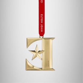 Elton John Golden 'E' Icon Tree Ornament