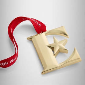 Elton John Golden 'E' Icon Tree Ornament