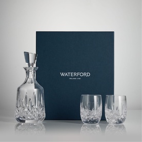 Lismore Round Decanter & Tumbler Glass Three-Piece Set
