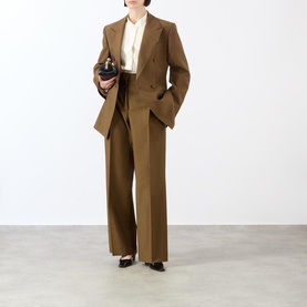 High-Rise Tailored Wide Leg Trousers