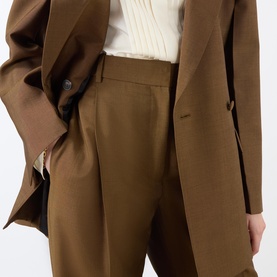 High-Rise Tailored Wide Leg Trousers