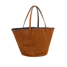 Caro Whipstitch Suede Bucket Bag