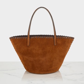 Caro Whipstitch Suede Bucket Bag
