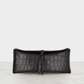Eve Croc-Embossed Clutch