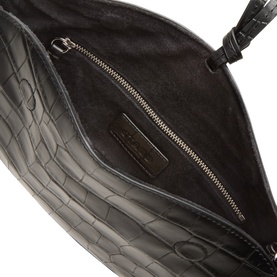 Eve Croc-Embossed Clutch