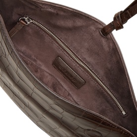 Eve Croc-Embossed Clutch