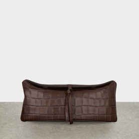 Eve Croc-Embossed Clutch