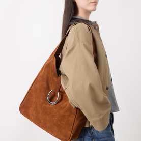 Maya Suede Hobo Bag
