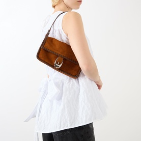 Harlow Whipstitch Suede Shoulder Bag
