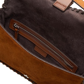 Harlow Whipstitch Suede Shoulder Bag