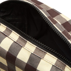 Check Print Logo Cosmetic Bag