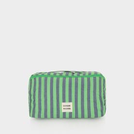 Stripe Quilted Cosmetic Bag
