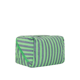 Stripe Quilted Cosmetic Bag