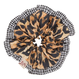 Leopard Frill Edge Scrunchie