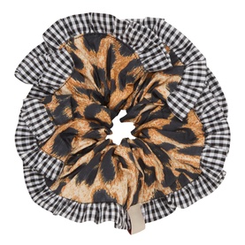 Leopard Frill Edge Scrunchie