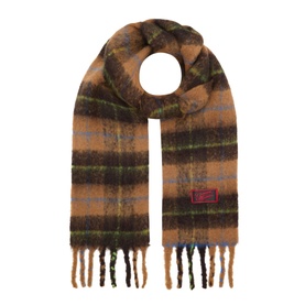 Logo Check Fluffy Wrap Scarf